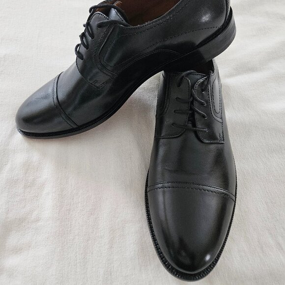 Bostonian, black leather oxfords, size 12 wide main image 4